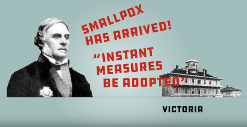 Governor James Douglas told the BC Legislature that smallpox had arrived (1862.)