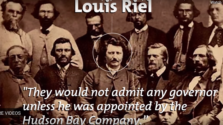 Photograph of Louis Riel and companions